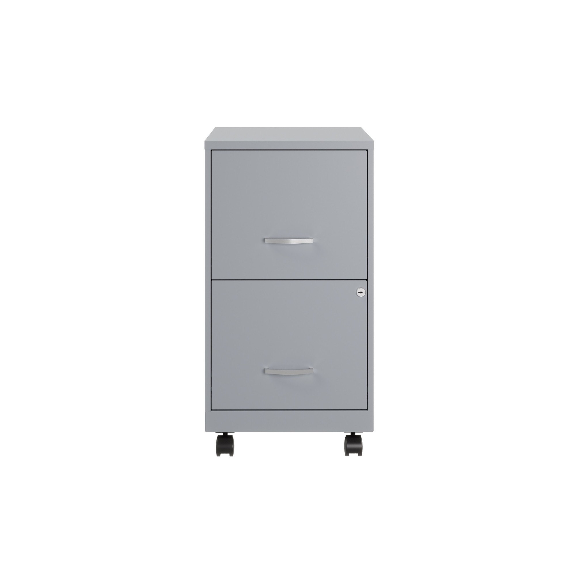 Hirsh Industries, 2 Drawer Mobile Letter Width File Cabinet, Width 14.25 in, Depth 18 in, Height 26.7 in, Model# 25278